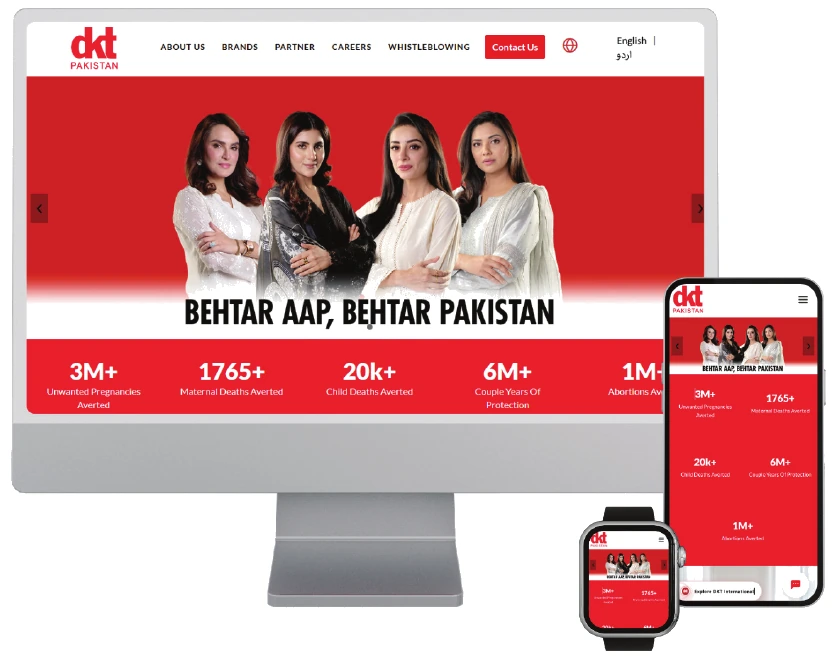 DKT Pakistan project mockup